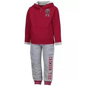 NWT Alabama Crimson Tide 4T Poppies Hoodie Sweatpants Shirt Set Bundle NCAA Bama